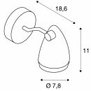 SLV Außenleuchte Wand- & Deckenlampe CV-SPOT QPAR51 edelstahl IP44 bis 4W GU10 schwenkbar