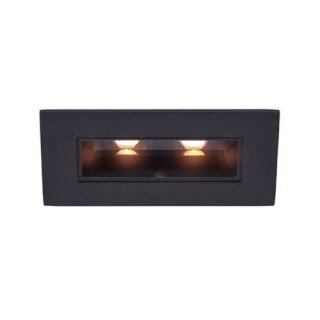 SLV LED Deckeneinbauleuchte MILANDO 2 Schwarz eckig IP20 4,3W 280lm warmweiß 3000K 45°