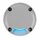 SLV Abdeckung für LED PLOT ROUND Abdeckung 1 Slot Aluminium silbergrau