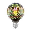 Osram LED Leuchtmittel Globe G125 3W E27 opal 70lm warmweiß 2700K 3D Feuerwerk Effekt