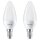 2 x Philips LED Leuchtmittel Kerzen 7W = 60W E14 matt 830lm 840 neutralweiß 4000K