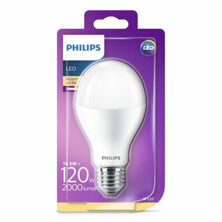 Philips LED Leuchtmittel Birnenform 18,5W = 120W E27 matt 2000lm warm