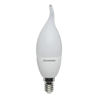 Sylvania LED Leuchtmittel Windstoßkerze 5W = 40W E14 matt 470lm warmweiß 2700K 180°