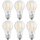 6 x Osram LED Filament Leuchtmittel Retrofit Birnenform 8W = 75W E27 klar warmweiß 2700K