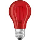 Osram LED Leuchtmittel Star Classic A Decor Birne 1,6W E27 136lm FS 3000K Rot