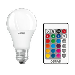 2 x Osram LED Leuchtmittel Birne 9W = 60W E27 matt 806lm RGBW warmwei