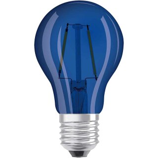 Osram LED Leuchtmittel Star Classic A Decor Birne 1,6W E27 136lm 9000K Blau FS