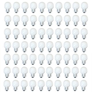 100 x Glühbirne Tropfen 5W E27 Opal Weiss MATT Glühlampe...
