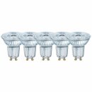 5 x Osram LED Leuchtmittel Glas Reflektor PAR16 2,6W = 35W GU10 230lm 840 Neutralweiß 4000K 36°