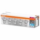 5 x Osram LED Leuchtmittel Glas Reflektor PAR16 2,6W = 35W GU10 230lm 840 Neutralweiß 4000K 36°