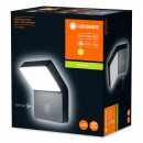 Ledvance LED Außenwandleuchte Endura Style Wall Wide Dunkelgrau IP44 12W 750lm warmweiß 3000K mit Sensor