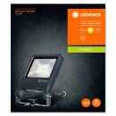Ledvance LED Fluter Endura Garden Flood Dunkelgrau IP65 20W 1700lm Warmweiß 3000K + Erdspieß