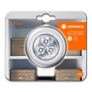 Ledvance DOT-it LED Nachtlicht Silber 0,23W 10lm Kaltweiß 7000K Batteriebetrieben Touch