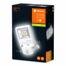 Ledvance LED Fluter Außenstrahler Endura Flood Weiß IP44 20W 1700lm warmweiß 3000K mit Sensor