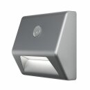 Ledvance LED Nachtlicht Nightlux Stair Silber IP54 0,25W Neutralweiß 4000K batteriebetrieben mit Sensor