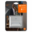 Ledvance LED Nachtlicht Nightlux Stair Silber IP54 0,25W Neutralweiß 4000K batteriebetrieben mit Sensor