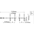 5 x Ledvance LED Smart+ Mini Gartenleuchte Pole Edelstahl IP65 5,7W 180lm RGBW warmweiß 3000K Dimmbar App Google Alexa WiFi