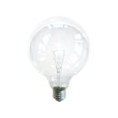 Globe Glühbirne 25W E27 KLAR G120 125mm Globelampe 25...
