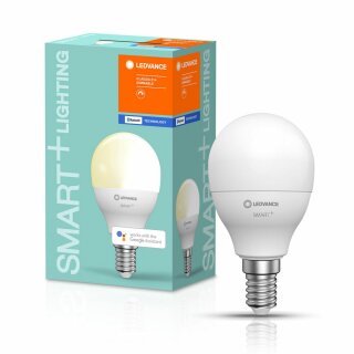 Ledvance LED Smart+ Tropfen 5W = 40W E14 matt 470lm warmweiß 2700K Dimmbar App Google Alexa Apple HomeKit Bluetooth