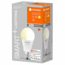 Ledvance LED Smart+ Leuchtmittel A60 Birne 9W = 60W E27 matt 806lm warmweiß 2700K Dimmbar App Google Alexa WiFi