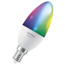 Ledvance LED Smart+ Kerze 4,9W = 40W E14 Opal 470lm RGBW 2700K-6500K Dimmbar App Google Alexa WiFi