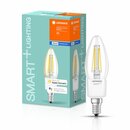 Ledvance LED Filament Smart+ Kerze 4W = 40W E14 klar 470lm warmweiß 2700K Dimmbar App Google Alexa Apple HomeKit Bluetooth