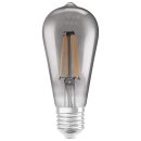 Ledvance LED Filament Smart+ Edison ST64 6W = 44W E27 Rauchglas 540lm warmweiß 2700K Dimmbar App Google Alexa Bluetooth