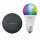 Ledvance LED Smart Home Starter Set Google Home Mini Schwarz + LED Birne A60 9W E27 matt 806lm RGBW 2700K-6500K Dimmbar App Bluetooth 