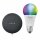 Ledvance LED Smart Home Starter Set Google Home Mini Schwarz + LED Birne A60 9W E27 matt 806lm RGBW 2700K-6500K Dimmbar App Bluetooth