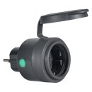 Ledvance Smart+ Plug Steckdose für außen IP44 schaltbar kompakt Anthrazit App Google Alexa WiFi