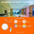 Ledvance LED Smart+ Deckenleuchte Orbis Backlight Weiß 35x35cm 28W 2800lm RGBW 3000K-6500K Dimmbar App Google Alexa WiFi