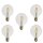 5 x LED Filament Globe Glühbirne G95 6W fast wie 60W E27 klar Faden Glühlampe warmweiß 2700K