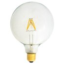 5 x LED Filament Globe Glühbirne G125 4W = 40W E27 klar Faden Glühlampe warmweiß 2700K