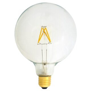 10 x LED Filament Globe Glühbirne G125 4W = 40W E27 klar Faden Glühlampe warmweiß 2700K