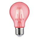 Paulmann LED Filament Leuchtmittel Birnenform 1,3W E27 klar 40lm Rot