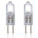 2 x Philips Halogen Leuchtmittel Stiftsockellampe 7W = 10W G4 klar 12V 86lm warmweiß 2750K dimmbar