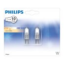 2 x Philips Halogen Leuchtmittel Stiftsockellampe 7W = 10W G4 klar 12V 86lm warmweiß 2750K dimmbar