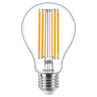 Philips LED Filament Leuchtmittel Birnenform 13W = 120W E27 klar 2000lm warmweiß 2700K