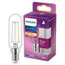 Philips LED Filament Leuchtmittel Röhrenform 2,1W = 25W E14 klar 250lm warmweiß 2700K