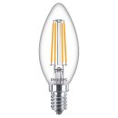 Philips LED Filament Leuchtmittel Kerzenform 6,5W = 60W E14 klar 806lm warmweiß 2700K