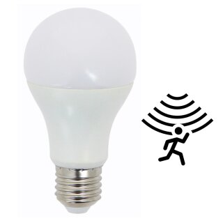 XanLite LED Leuchtmittel Birne 10W = 60W E27 matt 806lm warmweiß 2700K Bewegungssensor