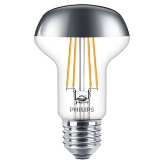 Philips LED Filament Leuchtmittel Reflektor R63 4W = 42W E27 Kopfspiegel Silber 505lm warmweiß 2700K