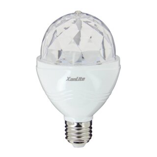 XanLite LED Leuchtmittel Disco IP20 3,2W = 20W E27 RGB Farbwechsel Rotation 120°