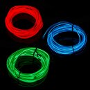 3 x LED Neon Farbset formbares Neonlichtband 3 x 3 Meter IP44 mit 6 x AA Batterien Rot Grün Blau mit Schalter & 6h Timer