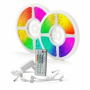 10m LED RGB Strip Set 26W IP44 mit Steckernetzteil...