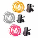 3 x LED Neon Farbset formbares Neonlichtband 3 x 3 Meter IP44 mit 6 x AA Batterien Gelb Kaltweiß Rosa mit Schalter & 6h Timer