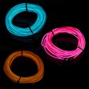 3 x LED Neon Farbset formbares Neonlichtband 3 x 3 Meter IP44 mit 6 x AA Batterien Gelb Kaltweiß Rosa mit Schalter & 6h Timer