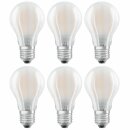 6 x Osram LED Filament Leuchtmittel Birnenform A60 4W =...