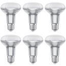 6 x Osram LED Leuchtmittel Glas Reflektor R80 4,3W = 60W...