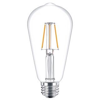 Philips LED Filament Leuchtmittel Edison ST64 4W = 40W E27 klar 470lm warmweiß 2700K